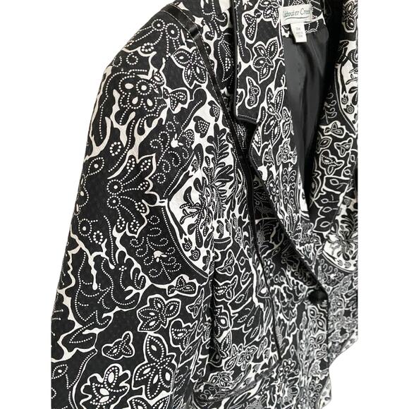 Coldwater Creek Black and‎ White Blazer Petite - M Excellent - Picture 3 of 13